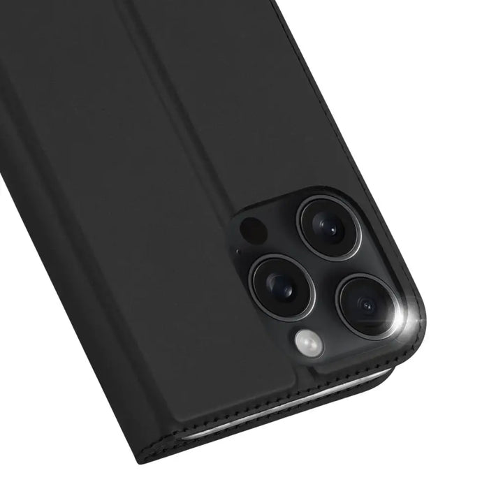 Dux Ducis Skin Pro iPhone 16 Pro Max Case with Flip and Card Slot - Black - Cell phone cases and covers<<<HurtelXML