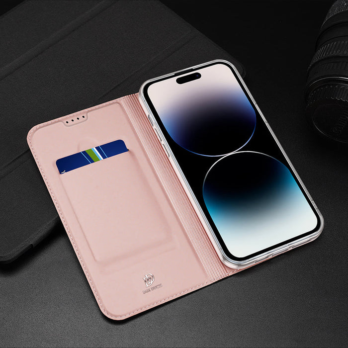 Dux Ducis Skin Pro Wallet Case for iPhone 15 Pro - Pink - Cell phone cases and covers<<<HurtelXML