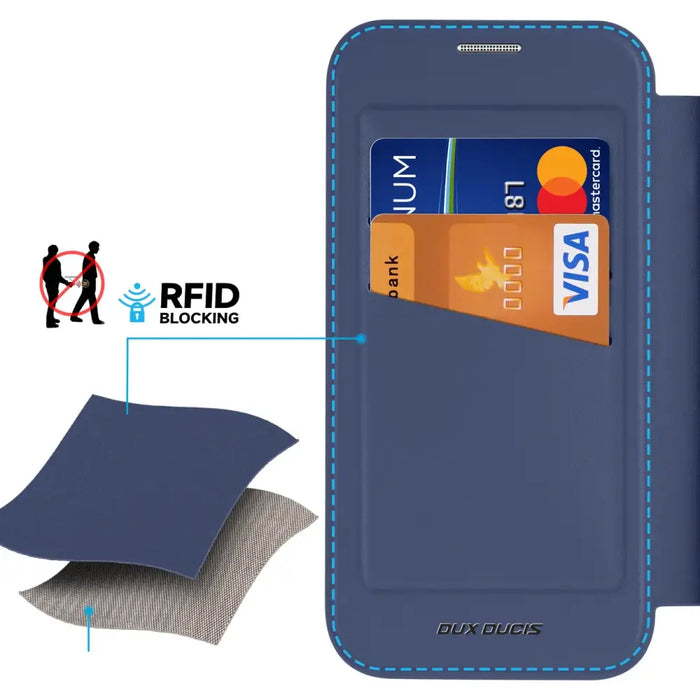 Dux Ducis Skin X Pro Case for iPhone 16 Pro Max with MagSafe and Flip - Blue - Cell phone cases and covers<<<HurtelXML