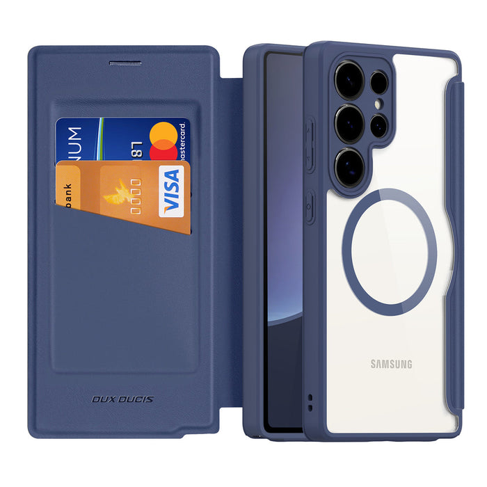 Dux Ducis Skin X Pro case for Samsung Galaxy S25 Ultra with MagSafe and wallet - blue - Cell phone cases
