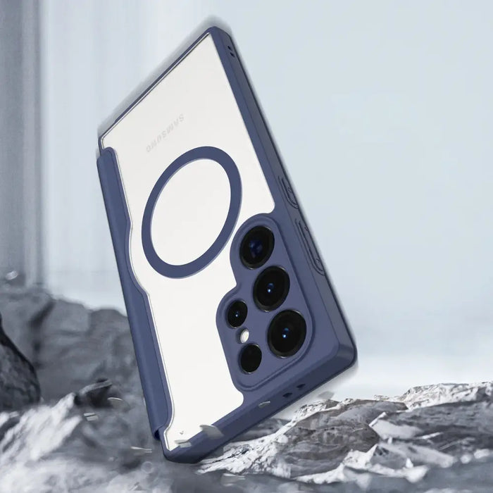 Dux Ducis Skin X Pro case for Samsung S24 Ultra with magnetic ring and flap - blue - Cell phone cases