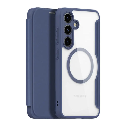 Dux Ducis Skin X Pro case for Samsung S24 with magnetic ring and flap - blue - Cell phone cases and covers<<<HurtelXML