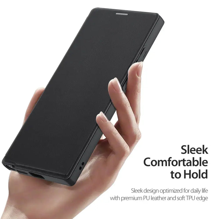 Dux Ducis Skin X Pro case with flap and magnetic ring for Samsung S24 Ultra - black - Cell phone cases