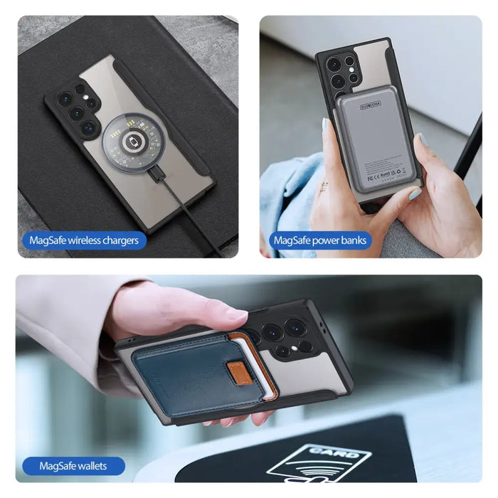 Dux Ducis Skin X Pro case with flap and magnetic ring for Samsung S24 Ultra - black - Cell phone cases