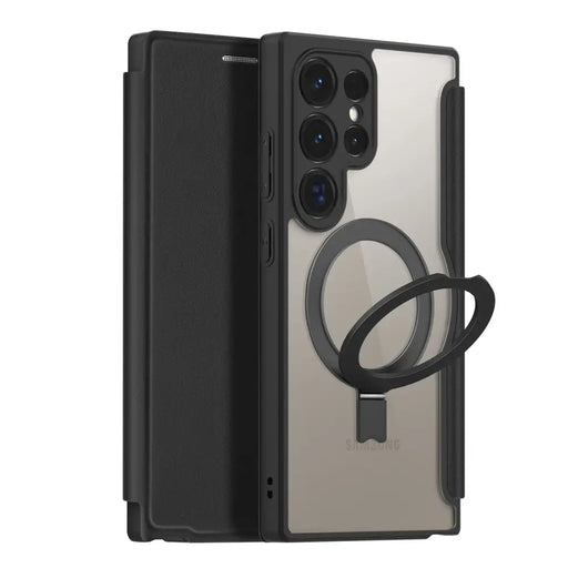 Dux Ducis Skin X Pro case with flap and magnetic ring for Samsung S24 Ultra - black - Cell phone cases