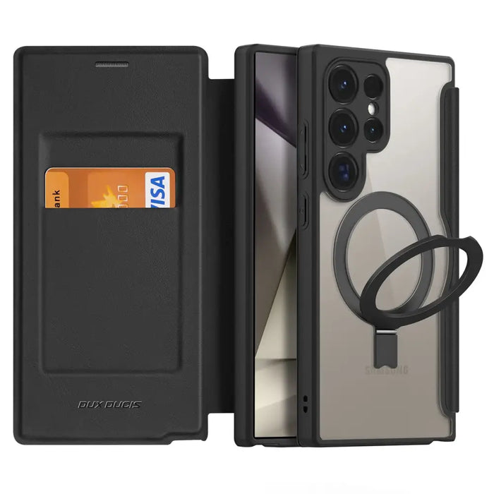 Dux Ducis Skin X Pro case with flap and magnetic ring for Samsung S24 Ultra - black - Cell phone cases