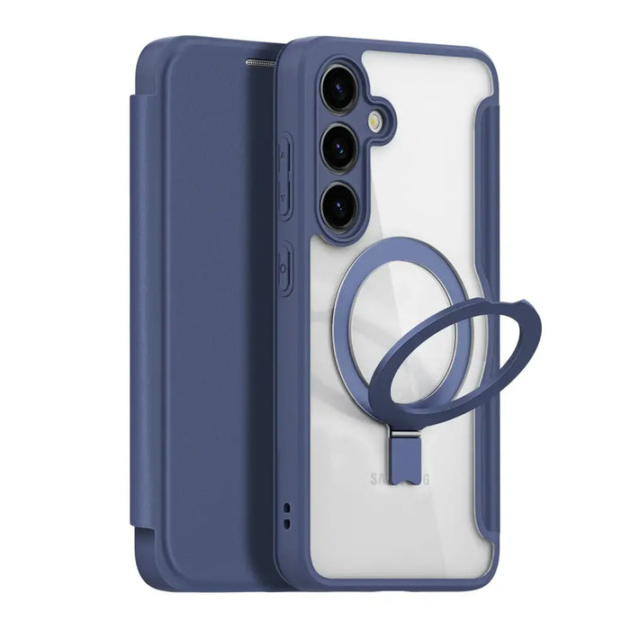 Dux Ducis Skin X Pro case with magnetic ring / stand for Samsung S24 - blue - Cell phone cases and covers<<<HurtelXML