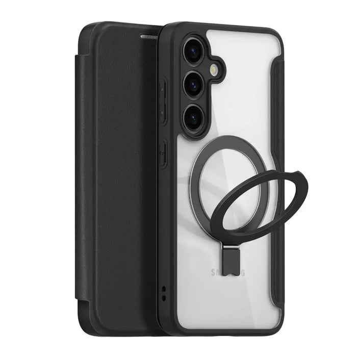 Dux Ducis Skin X Pro case with magnetic ring / stand for Samsung S24 - black - Cell phone cases and covers<<<HurtelXML