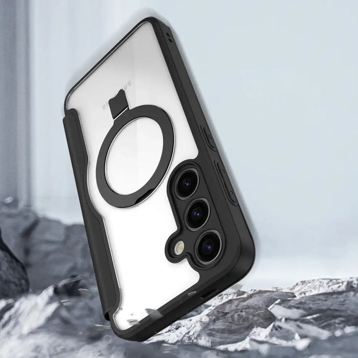 Dux Ducis Skin X Pro case with magnetic ring / stand for Samsung S24 - black - Cell phone cases and covers<<<HurtelXML