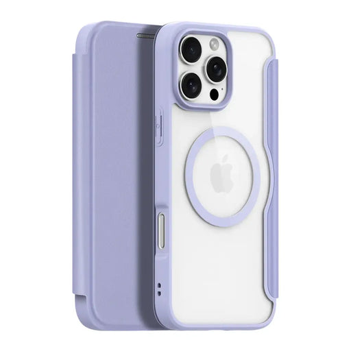 Dux Ducis Skin X Pro iPhone 16 Pro Case with MagSafe and Flip Cover - Purple - Cell phone cases and covers<<<HurtelXML