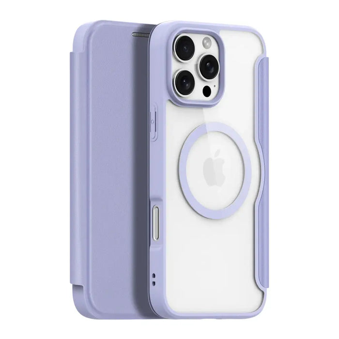Dux Ducis Skin X Pro iPhone 16 Pro Case with MagSafe and Flip Cover - Purple - Cell phone cases and covers<<<HurtelXML