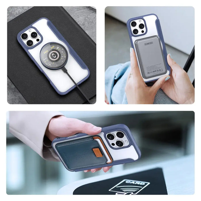 Dux Ducis Skin X Pro iPhone 16 Pro Case with MagSafe and Flip Cover - Blue - Cell phone cases and covers<<<HurtelXML