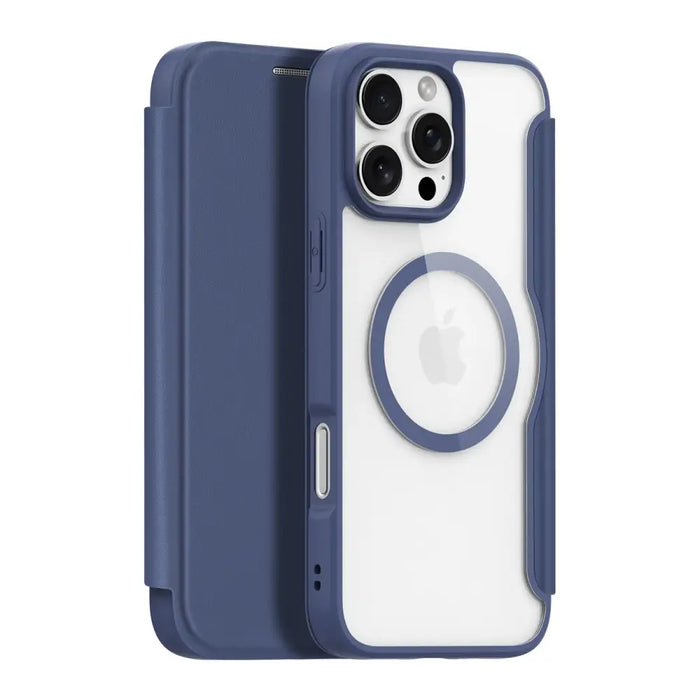 Dux Ducis Skin X Pro iPhone 16 Pro Case with MagSafe and Flip Cover - Blue - Cell phone cases and covers<<<HurtelXML