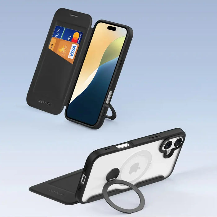 Dux Ducis Skin X Pro iPhone 16 Case with MagSafe Flip and Stand - Black - Cell phone cases and covers<<<HurtelXML