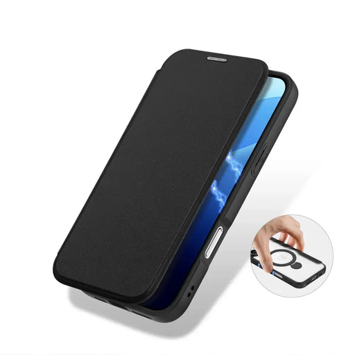 Dux Ducis Skin X Pro iPhone 16 Pro Max Case with MagSafe Flip and Stand - Black - Cell phone cases
