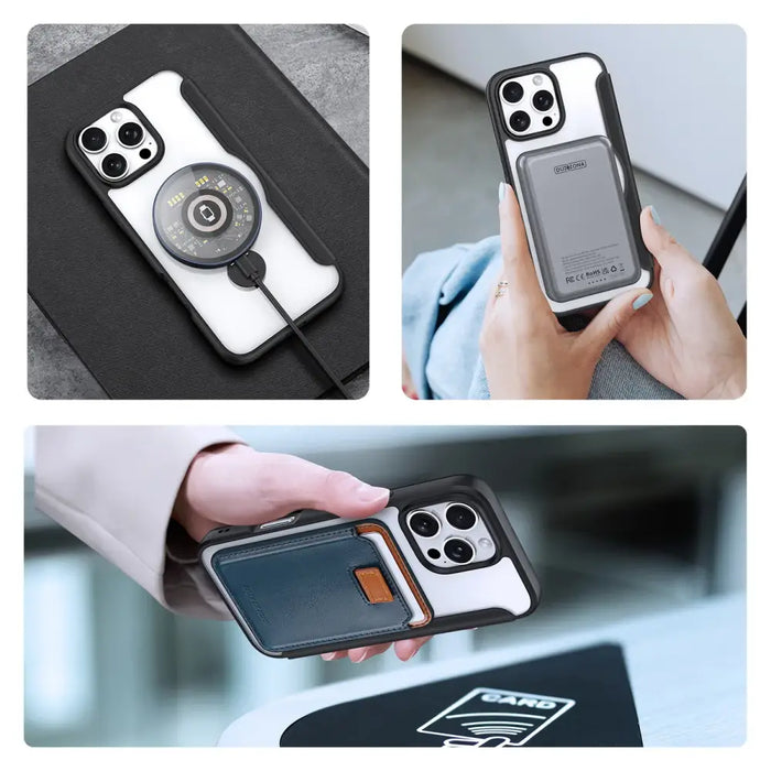 Dux Ducis Skin X Pro iPhone 16 Pro Max Case with MagSafe Flip and Stand - Black - Cell phone cases