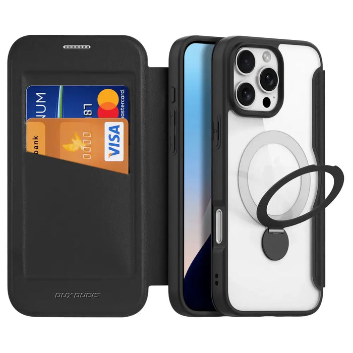 Dux Ducis Skin X Pro iPhone 16 Pro Max Case with MagSafe Flip and Stand - Black - Cell phone cases