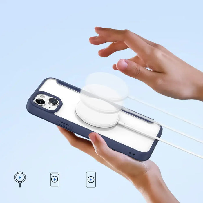 Dux Ducis Skin X Pro Magnetic Flip MagSafe Case iPhone 15 Plus - Blue - Cell phone cases and covers<<<HurtelXML