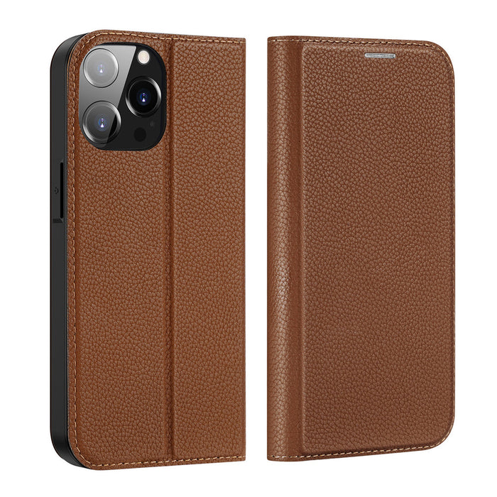 Dux Ducis Skin X2 case for iPhone 14 Pro Max case with magnetic flap brown - Cell phone cases and covers<<<HurtelXML