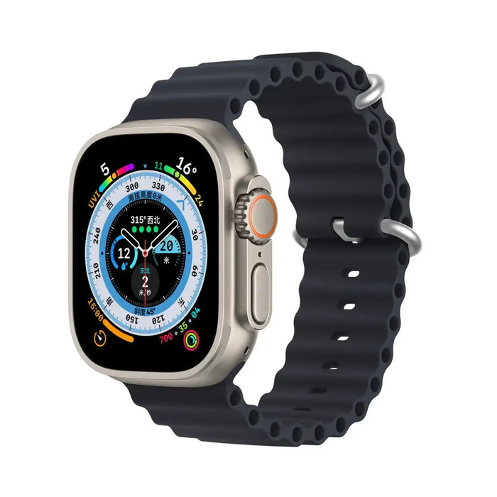 Dux Ducis Strap Watch Strap 9 / 8 / 7 / 6 / 5 / 4 / 3 / 2 / SE (41 / 40 / 38mm) Silicone Band Bracelet Gray (OceanWave