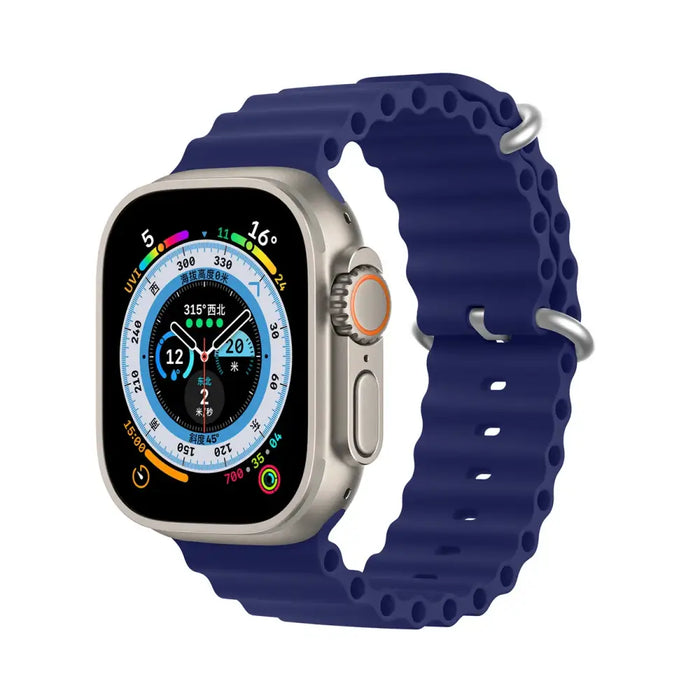 Dux Ducis Strap Watch Strap 9 / 8 / 7 / 6 / 5 / 4 / 3 / 2 / SE (41 / 40 / 38mm) Silicone Band Bracelet Navy Blue