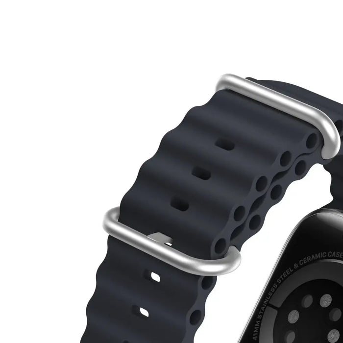 Dux Ducis Strap Watch Strap 9 / 8 / 7 / 6 / 5 / 4 / 3 / 2 / SE (41 / 40 / 38mm) Silicone Band Bracelet Gray (OceanWave