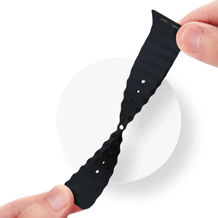 Dux Ducis Strap Watch Strap 9 / 8 / 7 / 6 / 5 / 4 / 3 / 2 / SE (41 / 40 / 38mm) Silicone Band Bracelet Gray (OceanWave