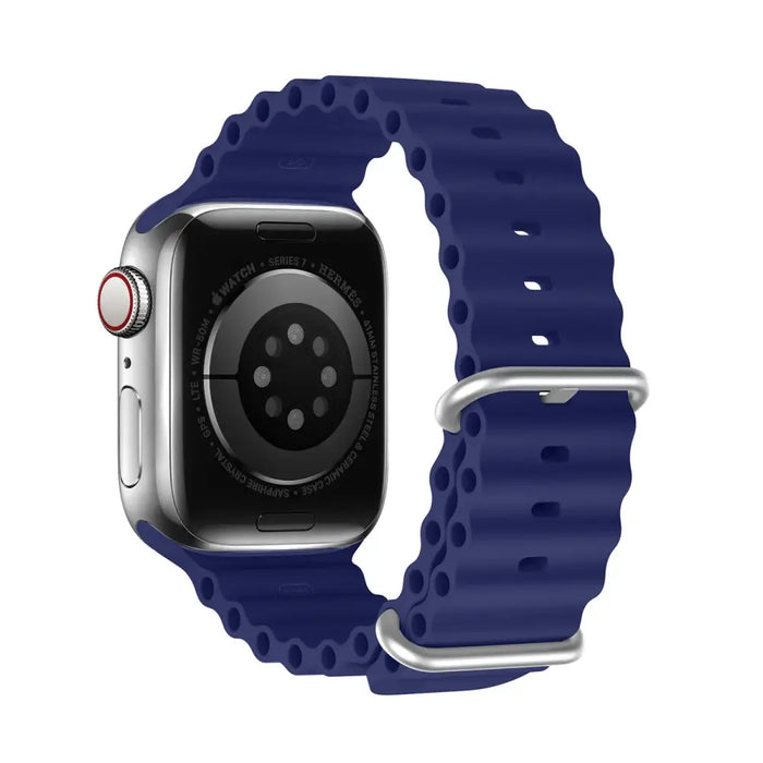 Dux Ducis Strap Watch Strap 9 / 8 / 7 / 6 / 5 / 4 / 3 / 2 / SE (41 / 40 / 38mm) Silicone Band Bracelet Navy Blue