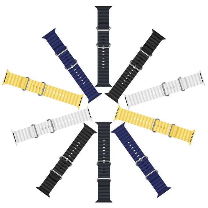 Dux Ducis Strap Watch Strap 9 / 8 / 7 / 6 / 5 / 4 / 3 / 2 / SE (41 / 40 / 38mm) Silicone Band Bracelet Navy Blue