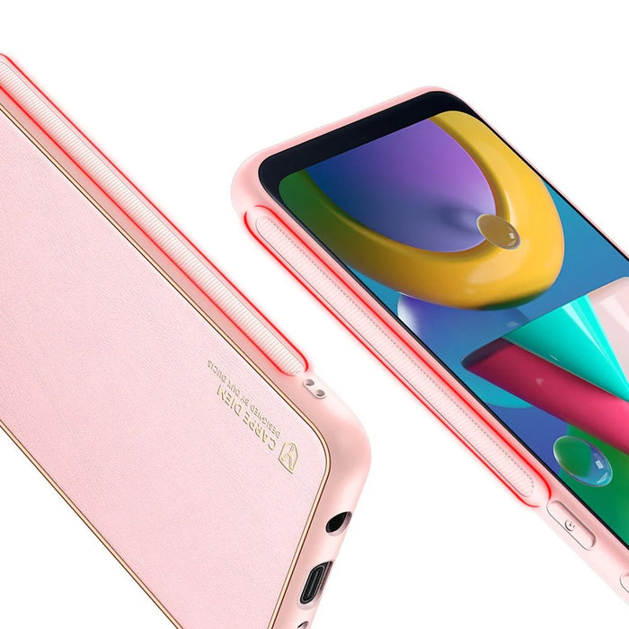 Dux Ducis Yolo elegant case made of soft TPU and PU leather for Samsung Galaxy M30s pink - Cell phone cases