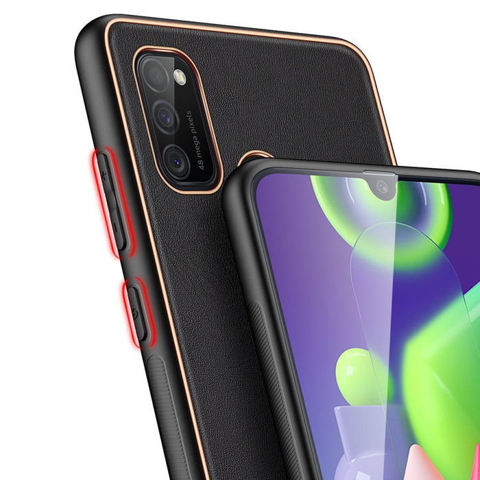 Dux Ducis Yolo elegant case made of soft TPU and PU leather for Samsung Galaxy M30s black - Cell phone cases