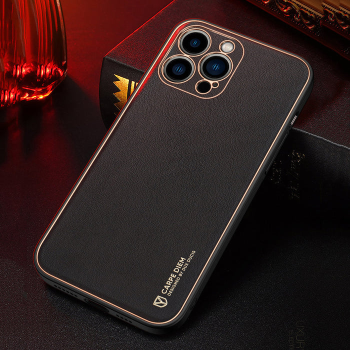 Dux Ducis Yolo elegant case made of soft TPU and PU leather for iPhone 13 Pro Max red - Cell phone cases