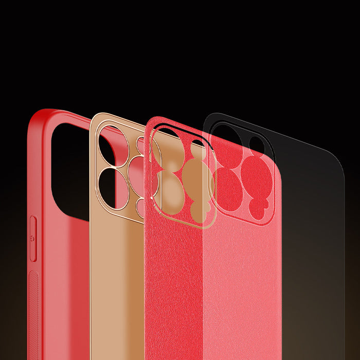 Dux Ducis Yolo elegant case made of soft TPU and PU leather for iPhone 13 Pro Max red - Cell phone cases