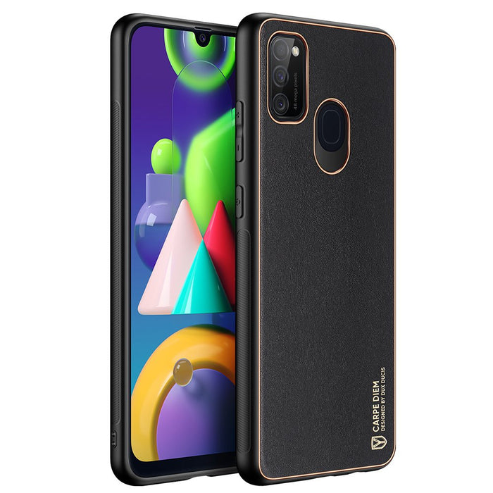 Dux Ducis Yolo elegant case made of soft TPU and PU leather for Samsung Galaxy M30s black - Cell phone cases