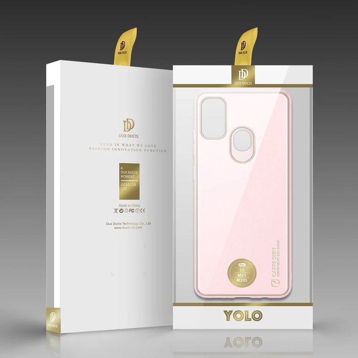 Dux Ducis Yolo elegant case made of soft TPU and PU leather for Samsung Galaxy M30s pink - Cell phone cases
