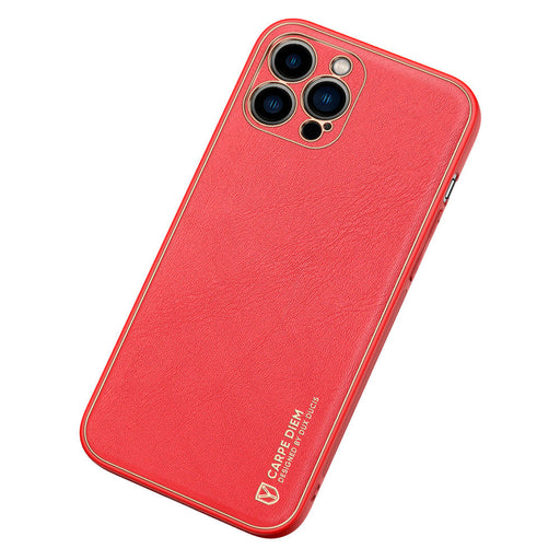 Dux Ducis Yolo elegant case made of soft TPU and PU leather for iPhone 13 Pro red - Cell phone cases