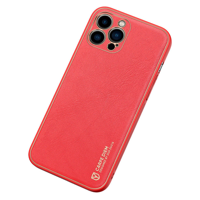 Dux Ducis Yolo elegant case made of soft TPU and PU leather for iPhone 13 Pro red - Cell phone cases