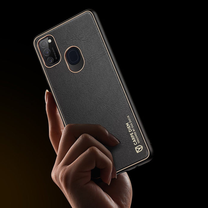 Dux Ducis Yolo elegant case made of soft TPU and PU leather for Samsung Galaxy M30s black - Cell phone cases