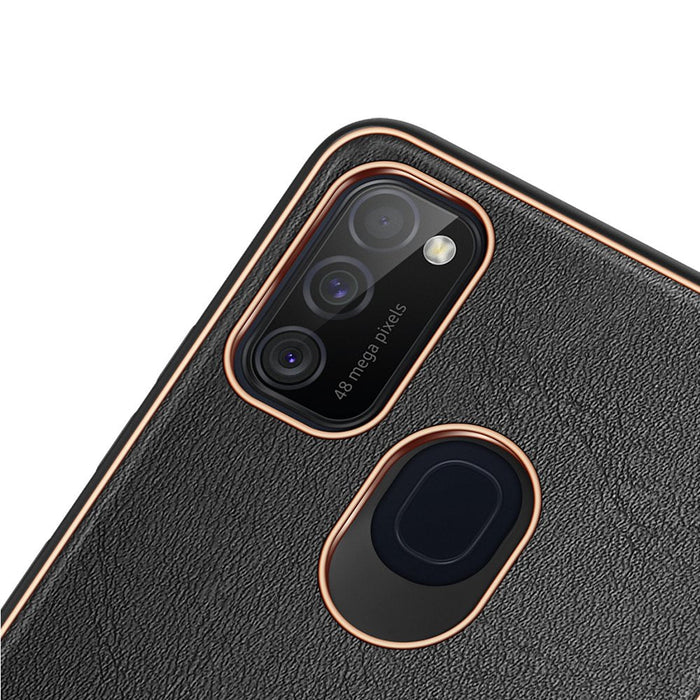 Dux Ducis Yolo elegant case made of soft TPU and PU leather for Samsung Galaxy M30s black - Cell phone cases