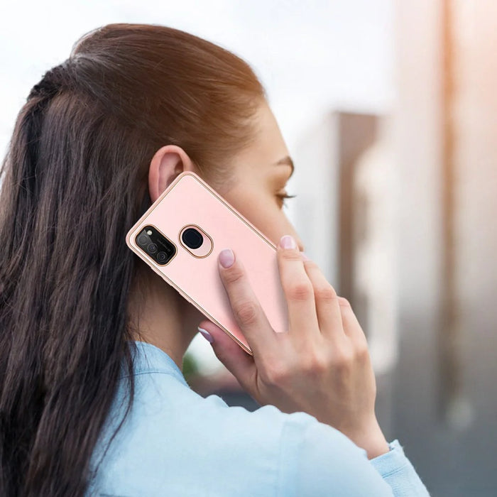 Dux Ducis Yolo elegant case made of soft TPU and PU leather for Samsung Galaxy M30s pink - Cell phone cases