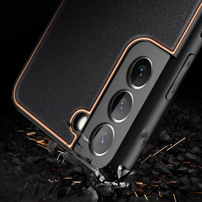 Dux Ducis Yolo elegant cover made of ecological leather for Samsung Galaxy S22 + (S22 Plus) orange - Cell phone cases
