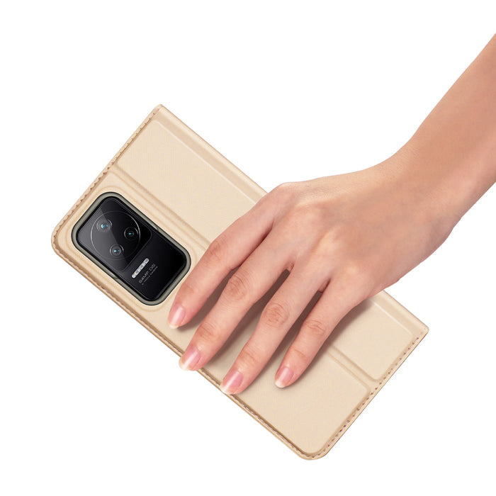 Dux Ducis Skin Pro Holster Cover Flip Cover for Xiaomi Poco F4 5G gold