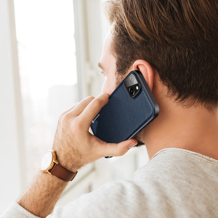Dux Ducis Fino case cover iPhone 14 Plus blue nylon