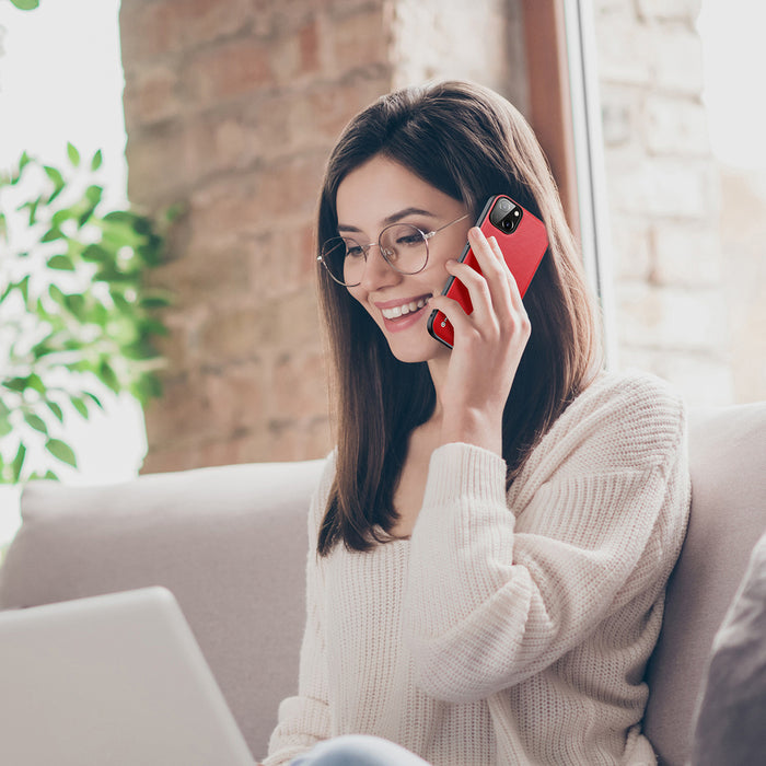 Dux Ducis Fino case cover made of nylon for iPhone 14 Plus red