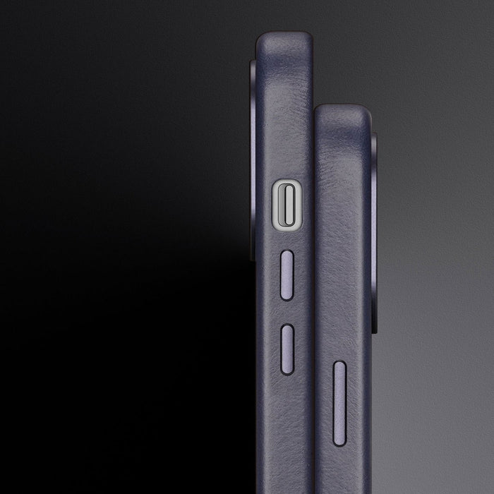 Dux Ducis Naples case for iPhone 14 Plus magnetic leather case MagSafe blue