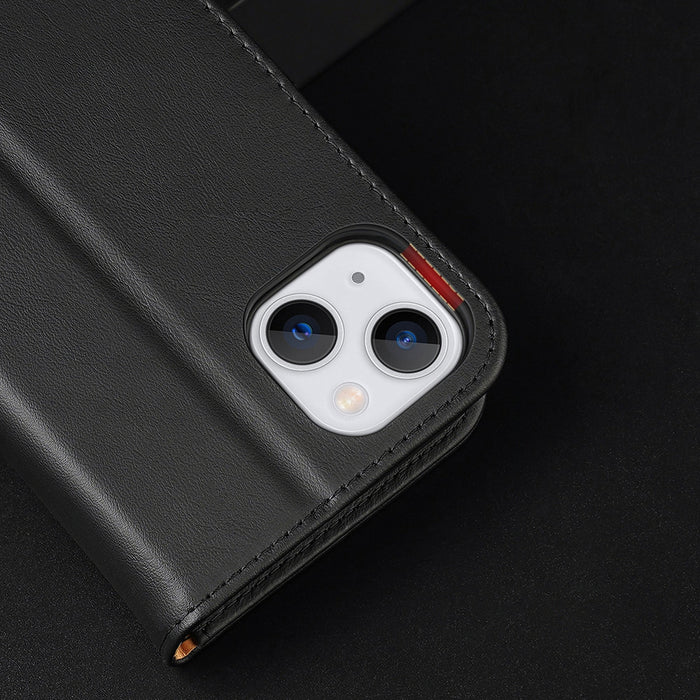 Dux Ducis Hivo Leather Flip Cover Genuine Leather Wallet for Cards and Documents iPhone 14 Plus Brown