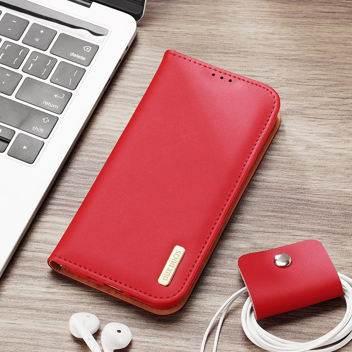 Dux Ducis Hivo Leather Flip Cover Genuine Leather Wallet for Cards and Documents iPhone 14 Pro Max Brown