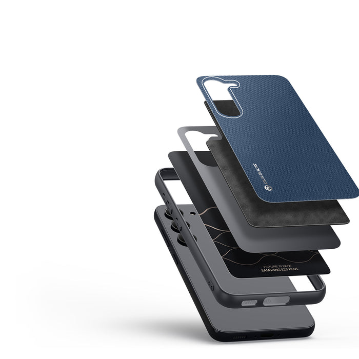 Dux Ducis Fino case Samsung Galaxy S23+ cover with silicone frame blue