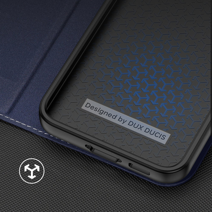 Dux Ducis Skin X2 case Samsung Galaxy S23+ flip case wallet stand blue
