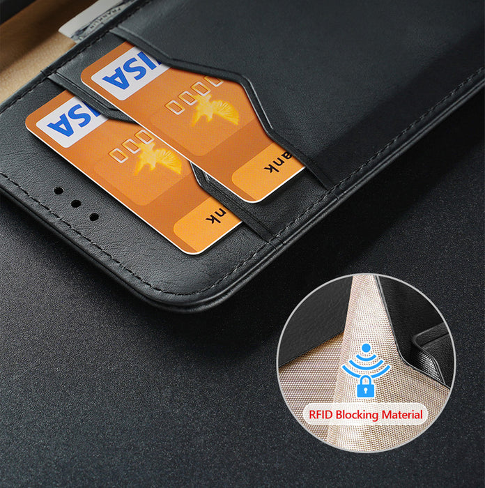 Dux Ducis Hivo case Samsung Galaxy S23+ flip cover wallet stand RFID blocking brown